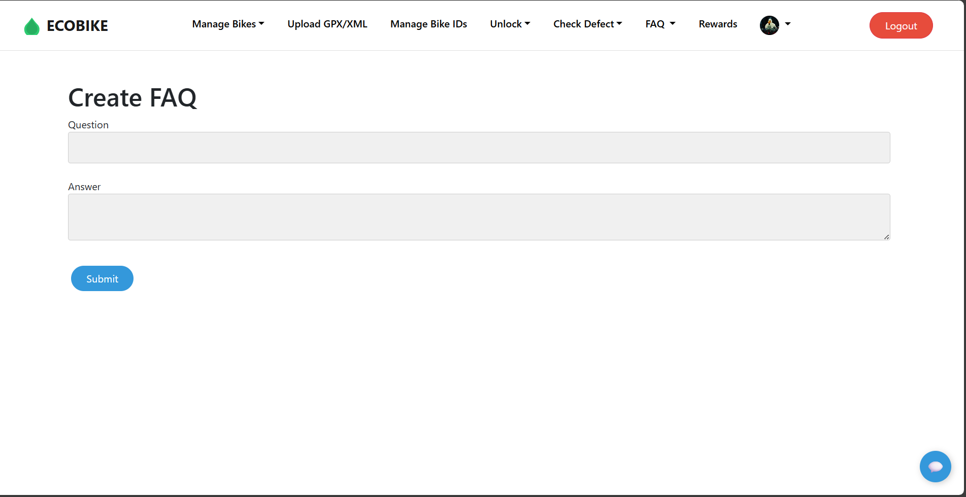 Create FAQ Interface