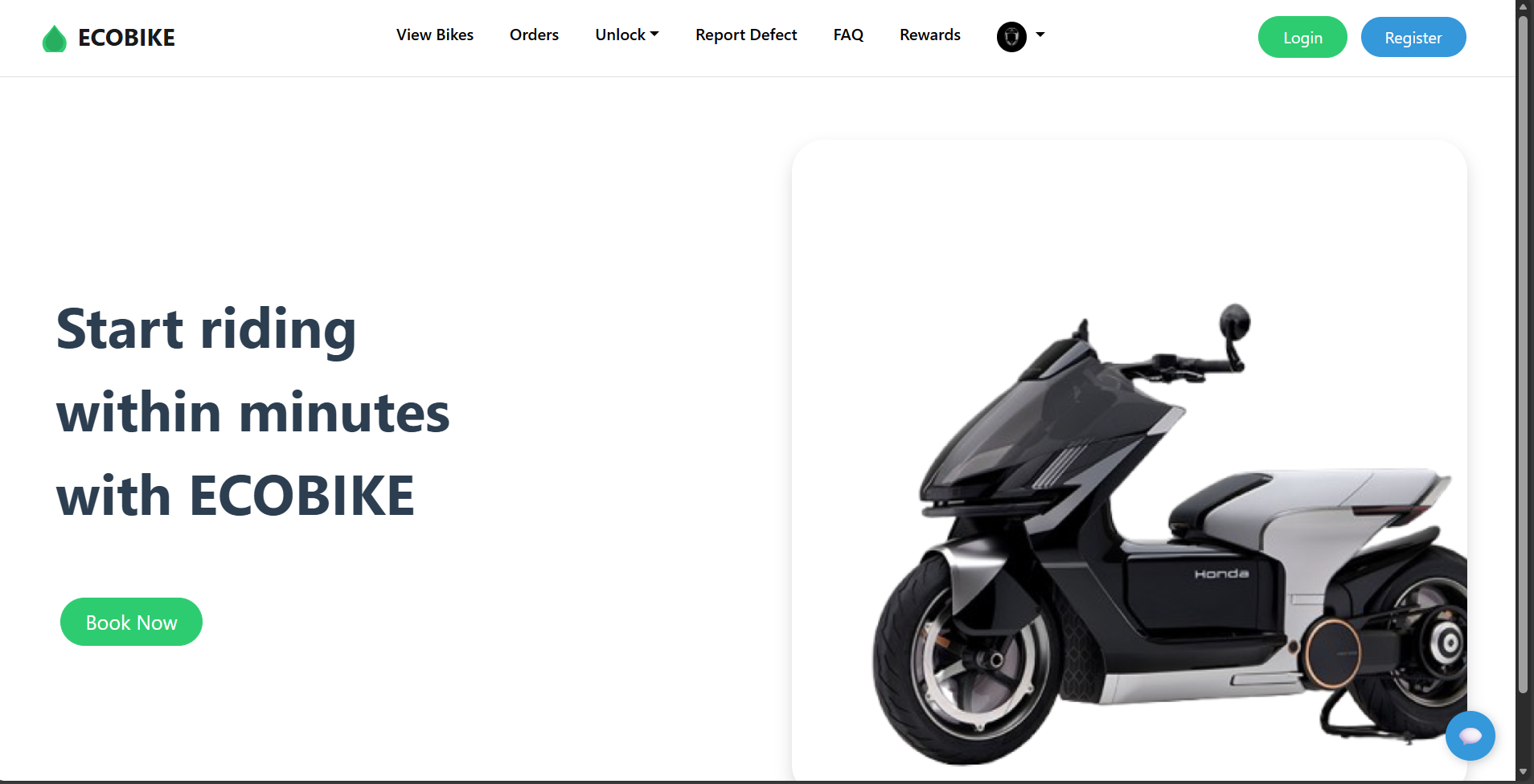 EcoBike Flask App screenshot